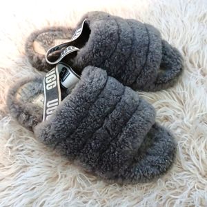UGG fluffy sandals